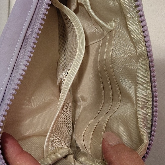 Purple Clutch wristlet with Detachable Canvas Strap Multiple Zip Pockets New - Picture 7 of 9